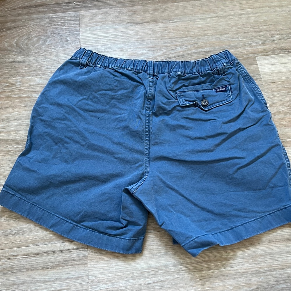 Chubbies Men’s Twill Chino Shorts Navy 5.5” Inseam Medium elastic waist - Picture 2 of 7